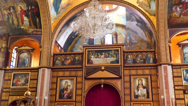 Interieur-Elemente-in-der-koptischen-Christian-Church-in-Ägypten