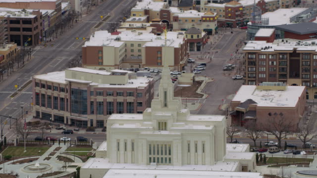 Luftaufnahme-von-Ogden-Utah-Mormonen-Tempel