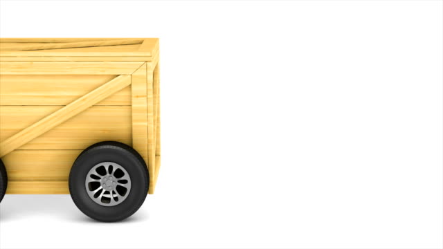 drive-shipping-cargo-box-with-wheel-on-white-background.-Isolated-3D-render