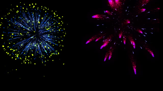 Fireworks-Against-Black-Background