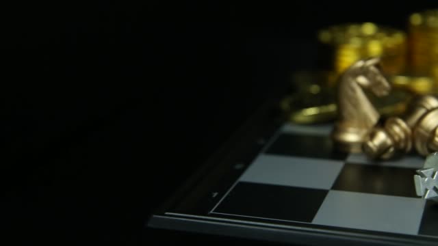 El-tablero-de-ajedrez-abstracto-cerca-material-de-archivo.