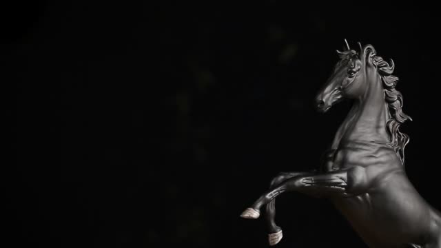 Schwarzes-Pferd-Figur-HD-Filmmaterial