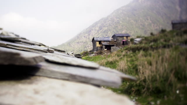 Local-indian-village-on-slope-of-mountain