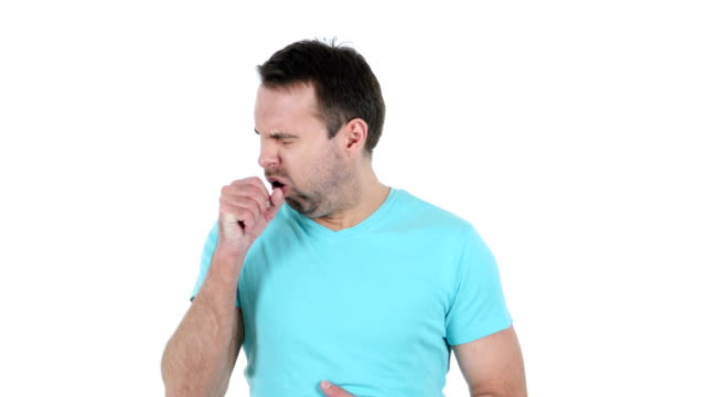 Cough,-Coughing-Middle-Aged-Man,-White-Background