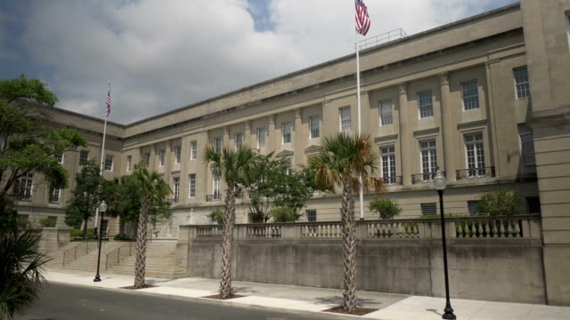 Tag-außen-Aufbau-erschossen-Wilmington-Gerichtsgebäude