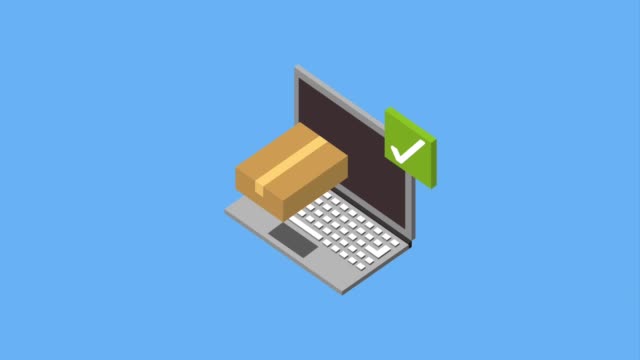 laptop-cardboard-box-checkmark-online