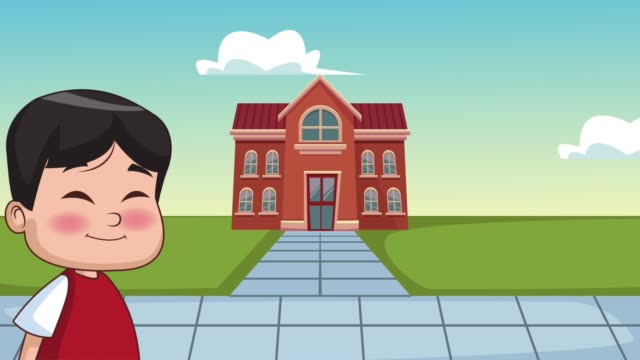 Escuela-y-los-niños-animación-HD