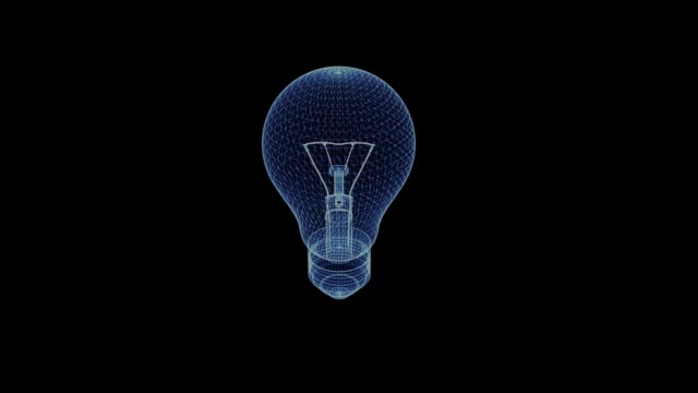 Lámpara-incandescente-giratoria-del-holograma