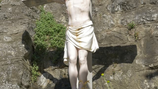 Saint-Mary-catholic--church-crucifixion-in-spa-resort-Herculane