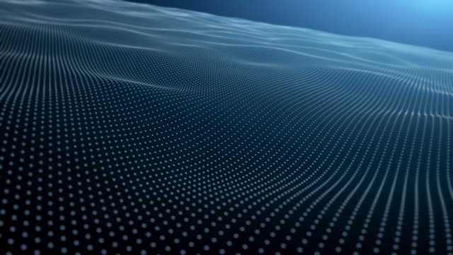 3D-abstrakte-futuristische-blaue-Partikel-Seamless-Loop-Hintergrund