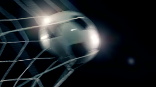 Flash-Kameras-als-Fußball-Hits-Net-Closeup