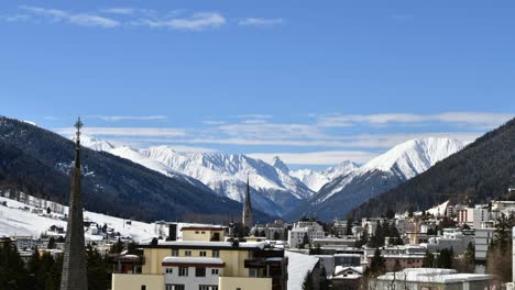 Davos,-Switzerland,-Winter-aerial-time-lapse.