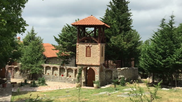 Rustovo-monastery.-Within-the-Monastery-complex,-there-is-a-little-chapel-dedicated-to-St-Benedict-of-Nursia,-as-well-as-a-more-recent-church-dedicated-to-the-Holy-Royal-Martyrs,-the-Romanovs.