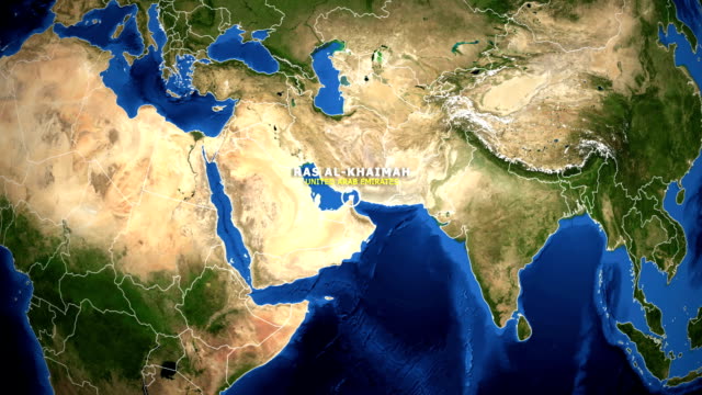 EARTH-ZOOM-IN-MAP---UNITED-ARAB-EMIRATES-RAS-AL-KHAIMAH