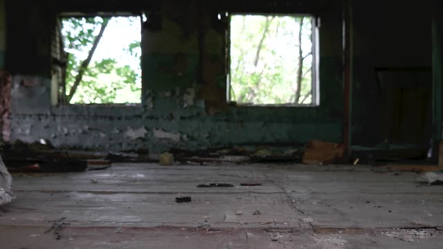 Abandoned-building-inside-with-a-symbolic-object-of-past-life