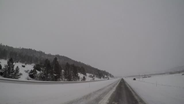 Elevated-POV-Driving-Shot-Time-Lapse-|-Rural-Montana,-USA-|-Jan.-2017
