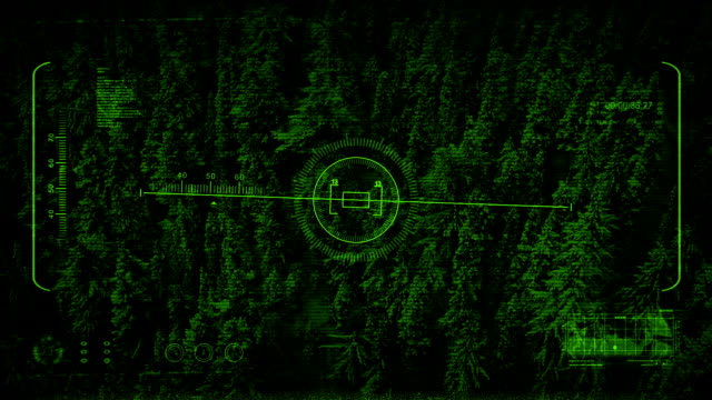 Green-Night-Vision-POV-Flying-Past-Mountainside
