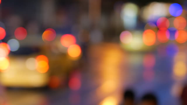 Blurred-view-of-city-traffic-bokeh-in-Medellin-Colombia