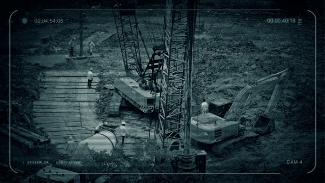 CCTV-View-Of-Workers-On-Construction-Site