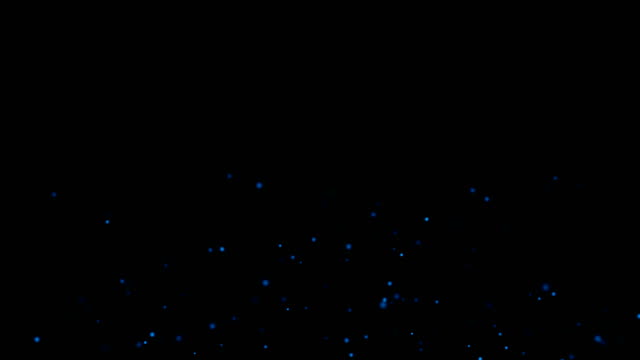Blue-falling-powder-glitter-confetti-dots-on-black-background-for-overlay-in-digital-computer-futuristic-technology-concept.-Abstract-illustration.