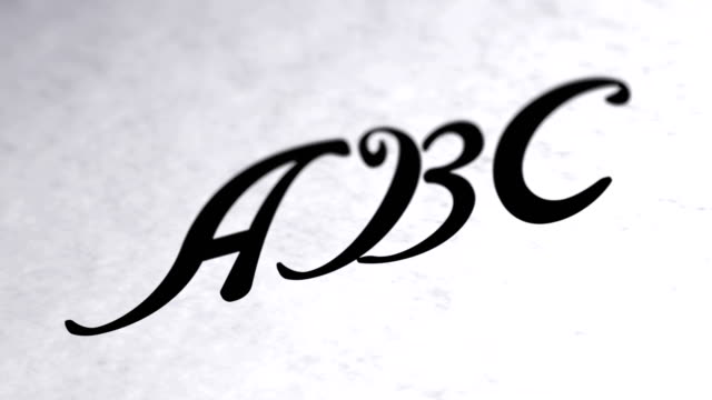 "ABC"-on-the-page.-Looping-footage-has-4K-resolution.