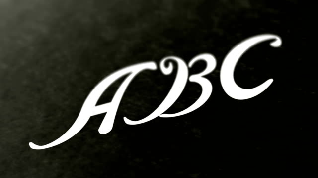 "ABC"-on-the-page.-Looping-footage-has-4K-resolution.