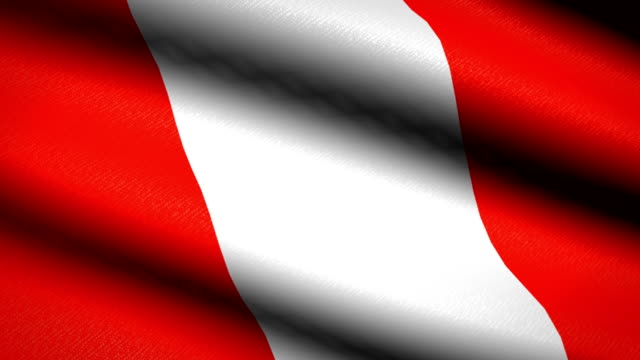 Peru-Flag-Waving-Textile-Textured-Background.-Seamless-Loop-Animation.-Full-Screen.-Slow-motion.-4K-Video