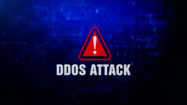 DDOS-Attack-alarmiert-Warnmeldung-Blinking-auf-Bildschirm.