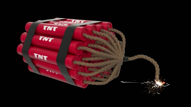 Toon-de-cartoon-TNT-bomba-fusible-ardiente-bucle-de-encendido-chispas-dinamita-tnt-explosivo-4k