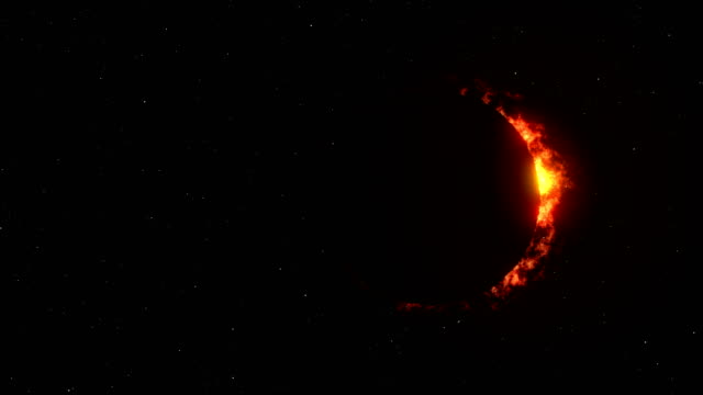 Eine-schöne-helle-totalen-Sonnenfinsternis,-bedeckt-der-Mond-komplett-die-Sonne