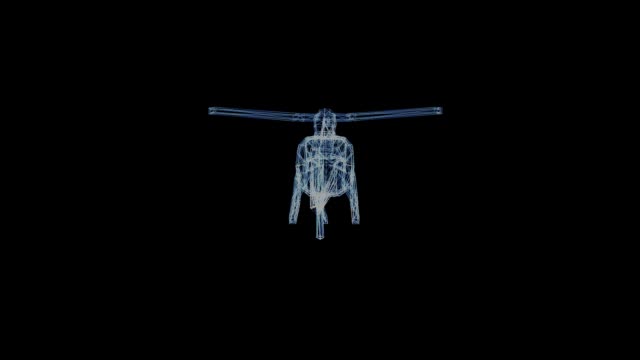 Hologramm-eines-rotierenden-Hubschraubers