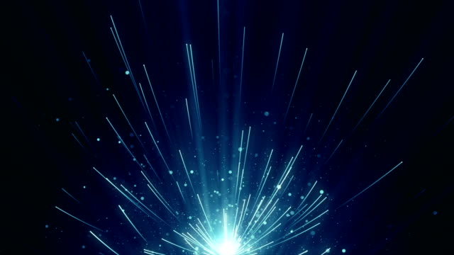 Teilchen-blau-Staub-abstrakte-Licht-Bokeh-Bewegung-Titel-filmischen-Hintergrund-Schleife