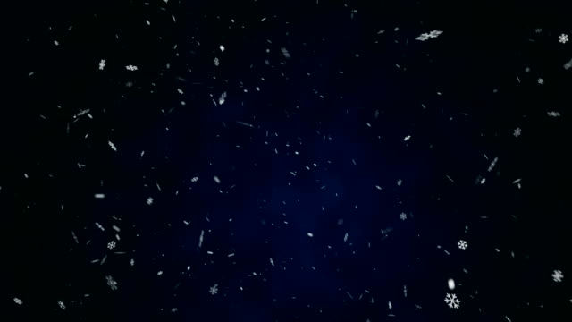 Falling-snow-animation-on-blue-background