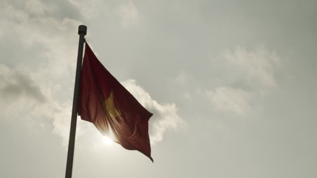 Vietnam-Flagge-in-Zeitlupe