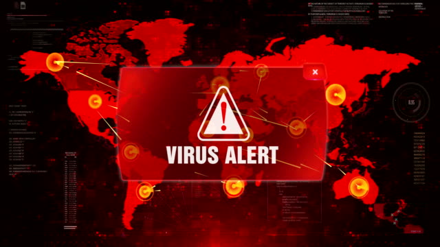 VIRUS-ALERT-Alert-Warning-Attack-on-Screen-World-Map.