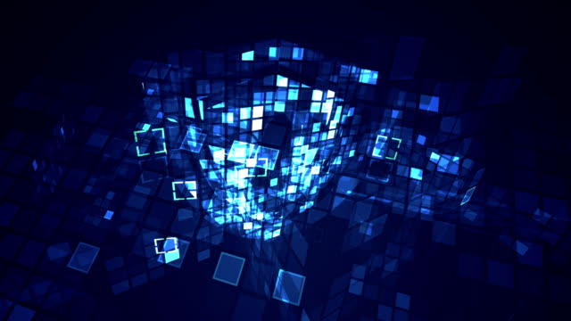 Abstract-blue-cyber-digital-technology-seamless-looping-motion-graphic-animation.-Internet-protection-security-concept.-Shield-computer-virus-hacker-attack.