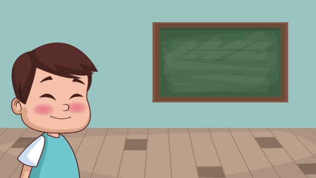 School-and-kids-HD-animation