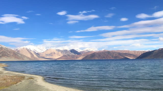 Paisaje-lago-Pangong,-Leh-Ladakh,-India