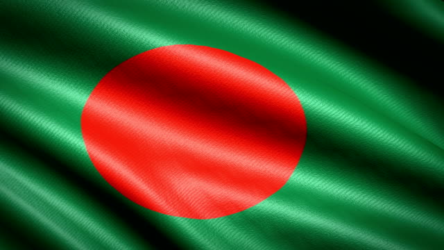 Bangladesch-Flagge.-Nahtlose-Schleife-Animation.-4K-High-Definition-Video