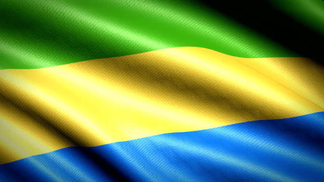 Gabon-Flag.-Seamless-Looping-Animation.-4K-High-Definition-Video