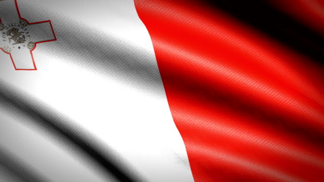 Malta-Flagge.-Nahtlose-Schleife-Animation.-4K-High-Definition-Video