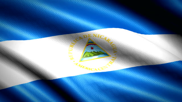 Nicaragua-Flag.-Seamless-Looping-Animation.-4K-High-Definition-Video
