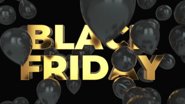 El-viernes-negro-oro-texto-y-globos-negros-4K-con-mate-de-luminancia