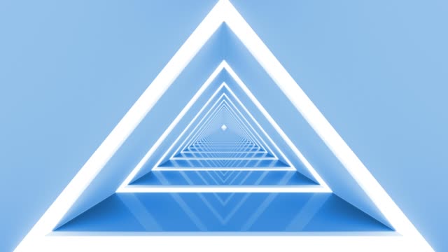 Triángulo-azul-lazo-fondo-túnel