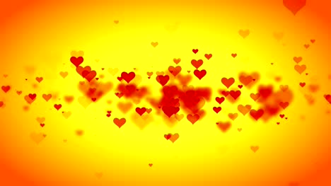 Animierte-Valentine-Herzen-auf-gelbem-Hintergrund