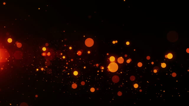 4-k-Abstrakt-Dunkel-Orange-Bokeh-Hintergrund,-nahtlose-Loop-Animation.