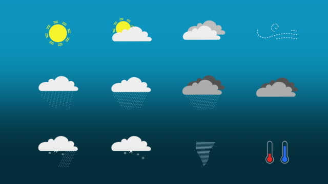 Weather-animated-set-of-icons-or-symbols.-Loop-with-alpha-matte.-Flat-design.-More-options-in-my-profile.