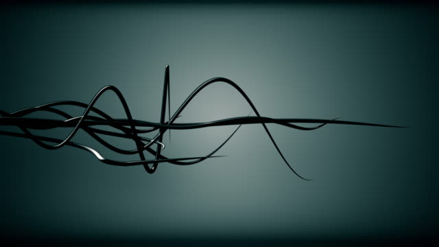 waved-organic-lines-on-gradient-background,-black-colour-and-steel-style