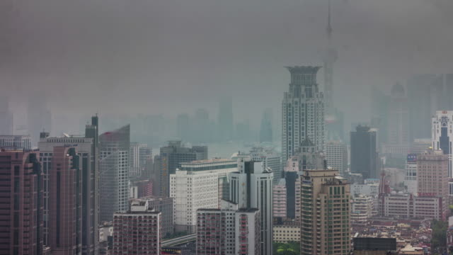 Regentag-Panorama-4-k-Zeit-hinfällig-aus-shanghai