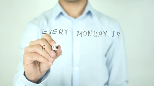 Every-Monday-is-a-new-chance,-Writing-On-Transparent-Screen